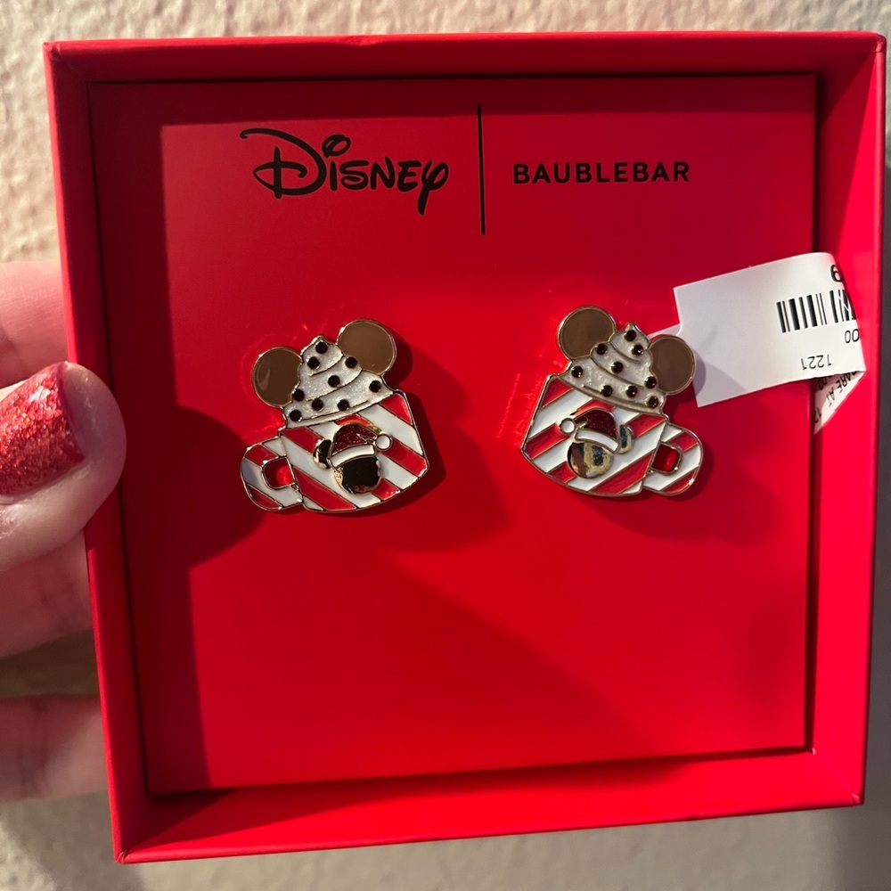 Disney BaubleBar Mickey Mouse Christmas Earrings